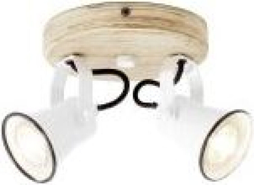 Seed 82224/05 Loft-spotlights LED (RGB) GU10 10 W Hvid, Træ (lys)