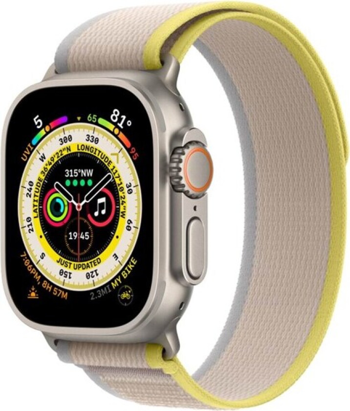 Watch Ultra GPS + Cellular 49mm Titanium Case with Yellow/Beige Trail Loop - S/M