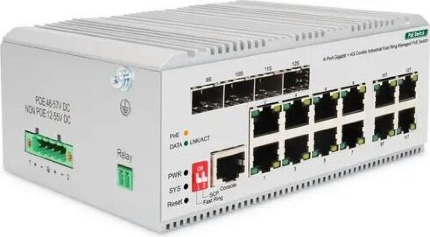 Digitus Dn-651139 8xge Poe 4xsfp Uplink L2 Managed Switch