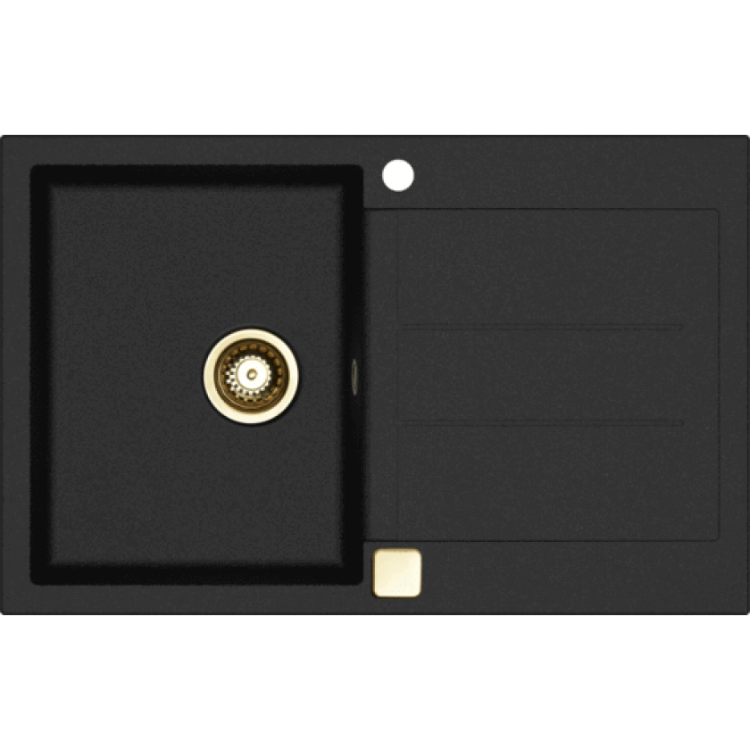 Saturn 780 kjøkkenvask, 78 x 50 cm, sort