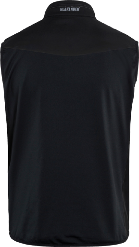 ARBEIDSVEST SOFTSHELL SORT/ L LYS TO-TONER SORT/MØRKEGRÅ