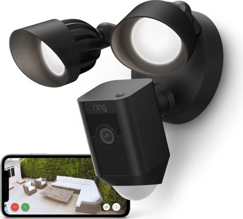 Bilde av Floodlight Cam Wired Plus Svart