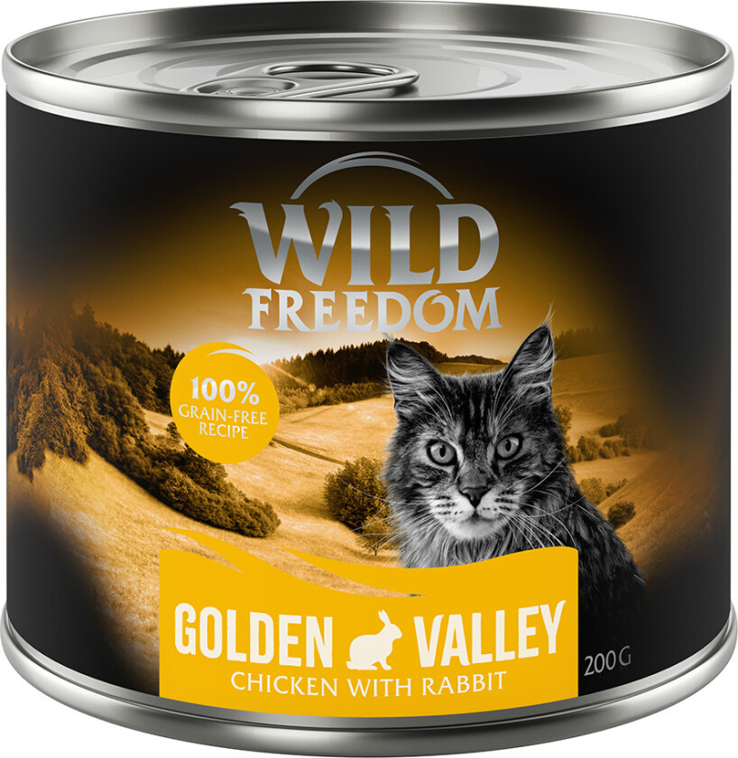 Økonomipakke Wild Freedom Adult 12 x 200 g - Golden Valley - Kanin & kylling