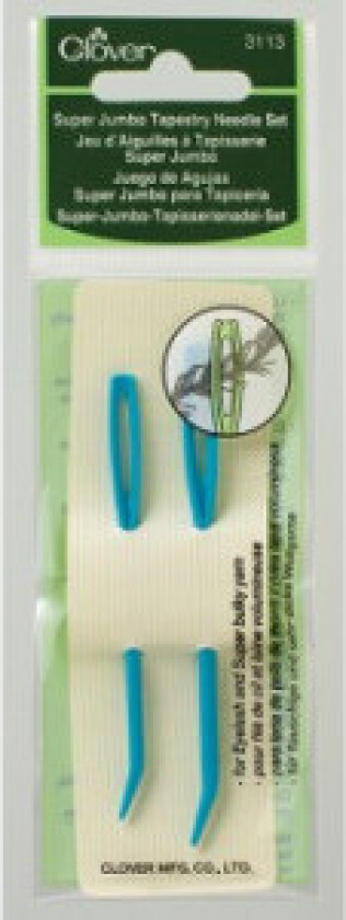 Super Jumbo stoppepinner / strikkepinner - 2 stk.
