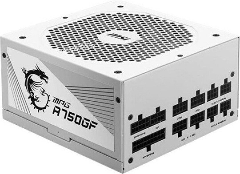 MPG A750GF - power supply - 750 Watt Strømforsyning (PSU) - 750 Watt - 140 mm - 80 Plus Gold sertifisert