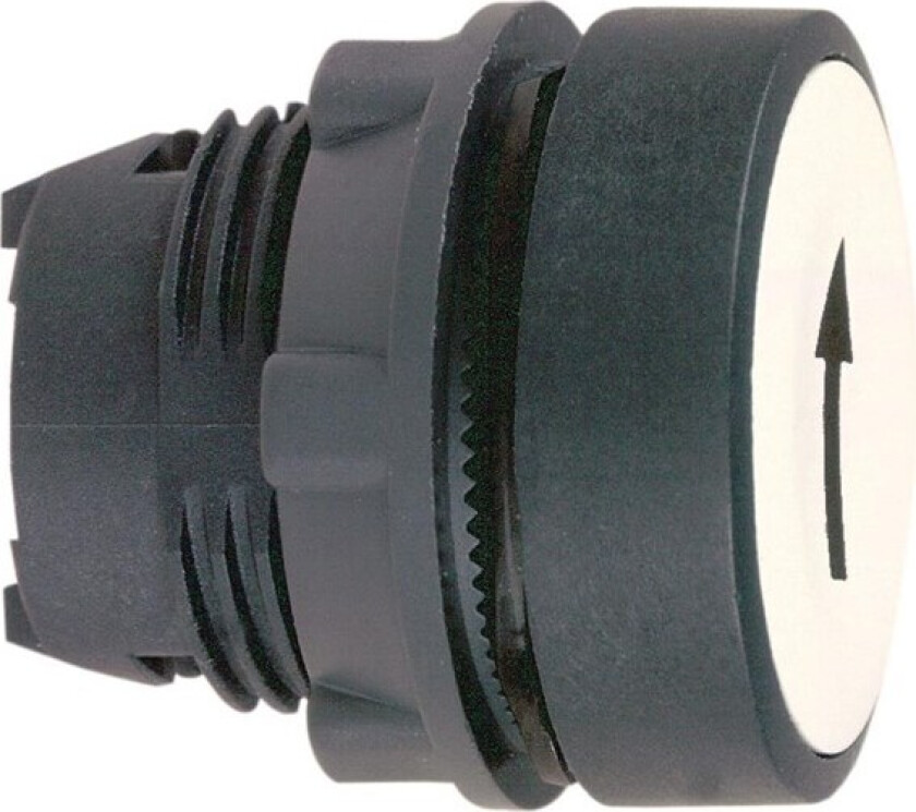 Schneider harmony trykknapphode hvit med svart pil opp