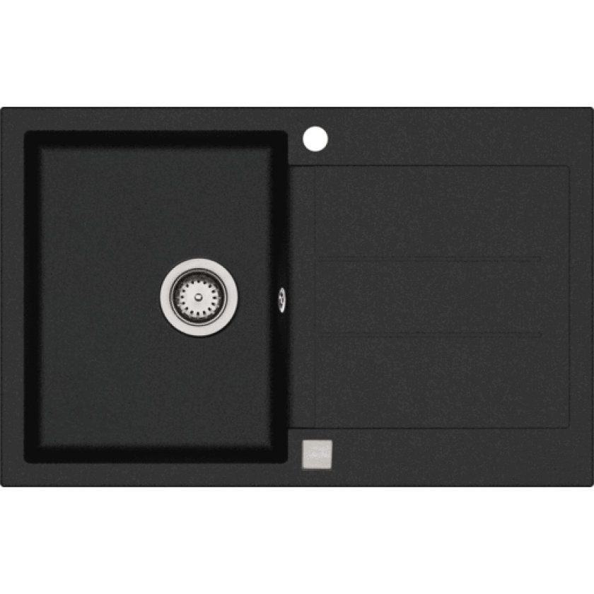 Saturn 780 kjøkkenvask, 78 x 50 cm, svart