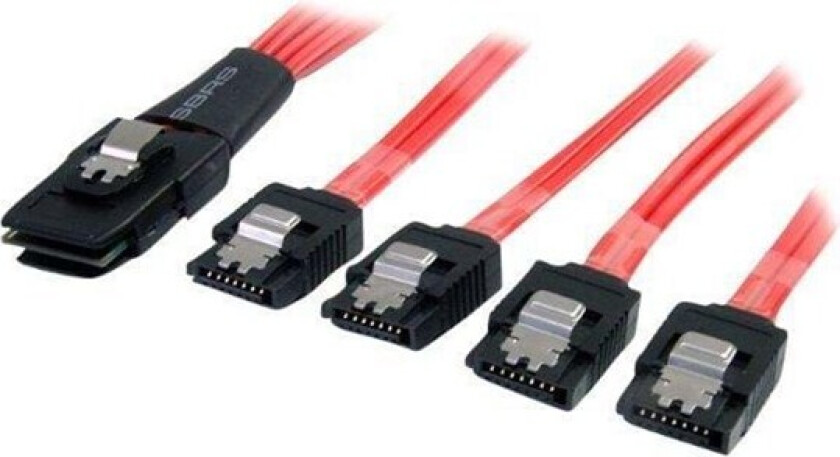 Bilde av Serial Attached SCSI SAS Cable - SFF-8087 to 4x Latching SATA - Seriel ATA / SAS kabel