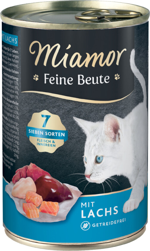 Økonomipakke med Miamor Fine Prey 24 x 400 g - Laks
