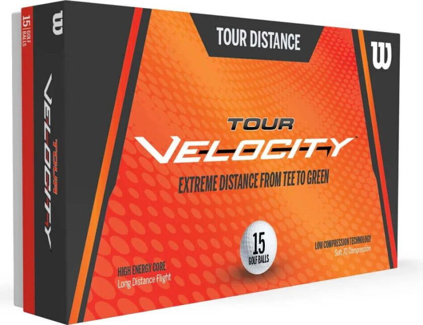 Tour Velocity Distance 15-Pack Golfball Hvit