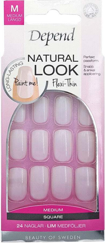 Natural Look Medium Square 24pcs