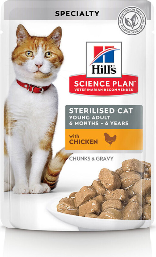 Young Adult Sterilised Cat - Kylling 12 x 85 g