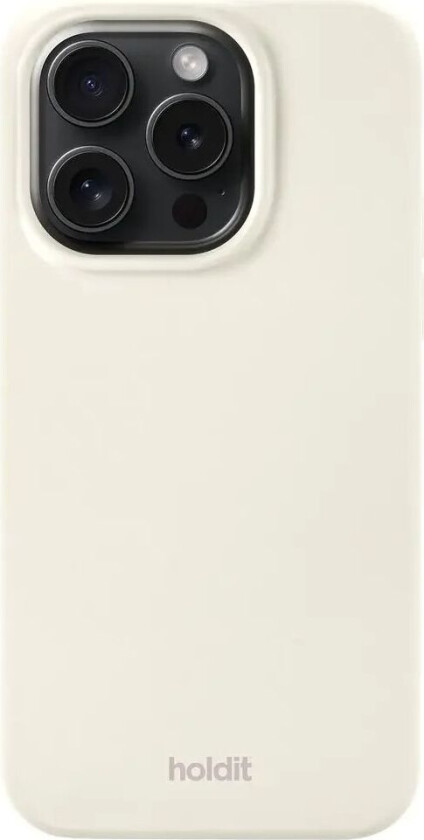 holdit iPhone 15 Pro Deksel Silikon Soft Linen