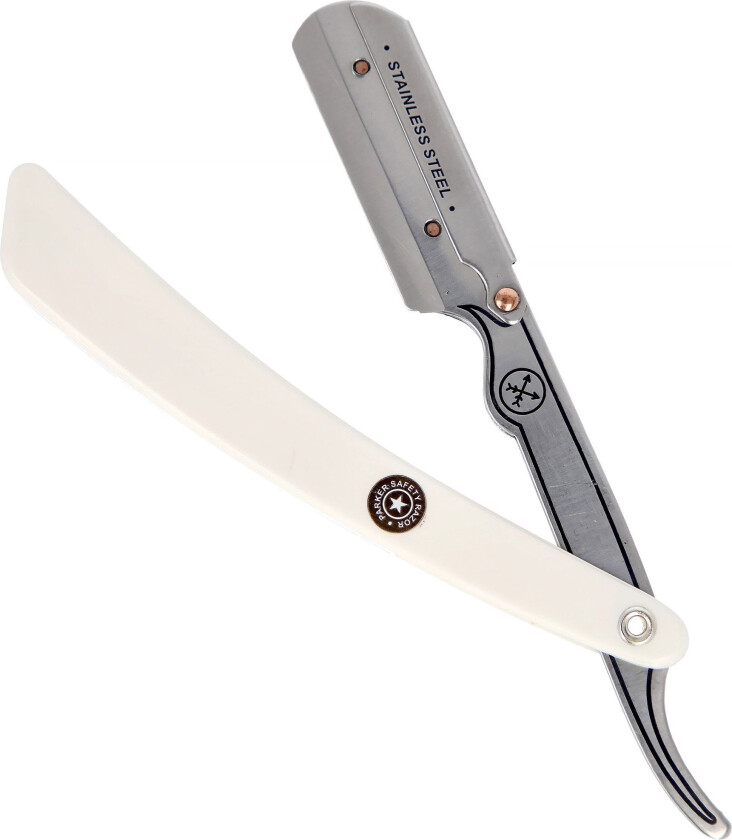 Parker White Abs Handle Clip Type Barber/straight Razor