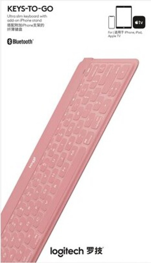 Keys-To-Go - Tastatur - Spansk - Rosa