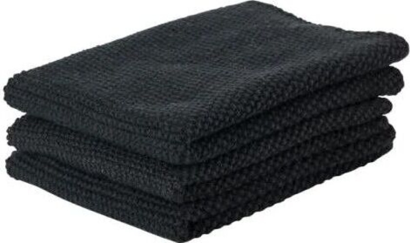 Kjøkkenklut 27 X 27 Cm 3 Stk Black