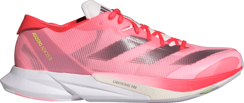 Women's Adizero Adios 8 Running Shoes Pink Spark/Aurora Met./Solar Red 36 2/3, Pink Spark/Aurora Met./Solar Red