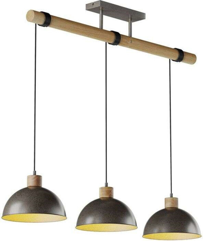 Holgar hengelampe tre, metall, 3 lyskilder