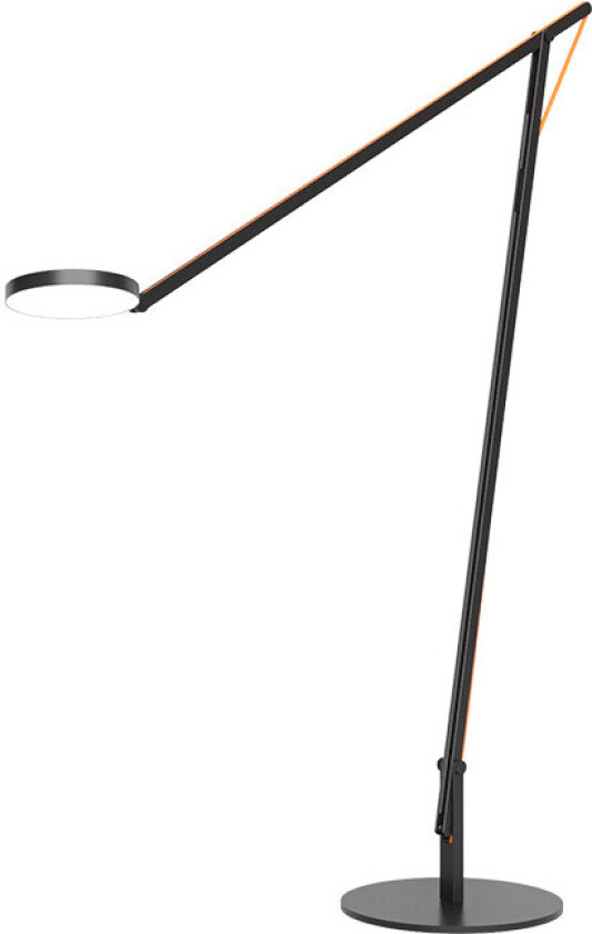 - String XL Gulvlampe Matt Black/Orange