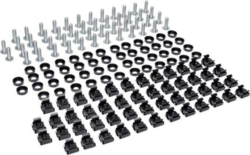 Rack Enclosure Square Hole Hardware 12-24 Screws & Washers 50PC - rack mounting kit