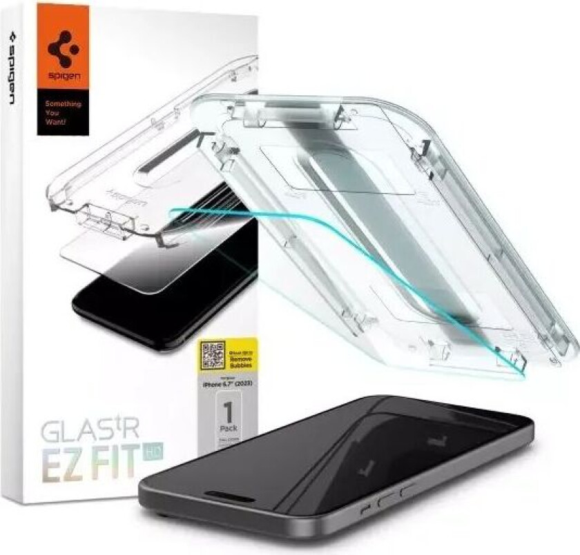 iPhone 15 Plus  EZ Fit Glas.tR Skjermbeskytter - Case Friendly - Gjennomsiktig