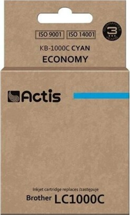 standard KB-1000C - cyan - ink cartridge (alternative for: Brother LC1000C Brother LC970C) - Blekkpatron Blå