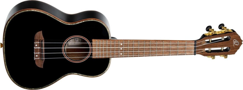 Ortega Ruox-Cc Concert Ukulele Med Bag Onyx Series, Gloss Black