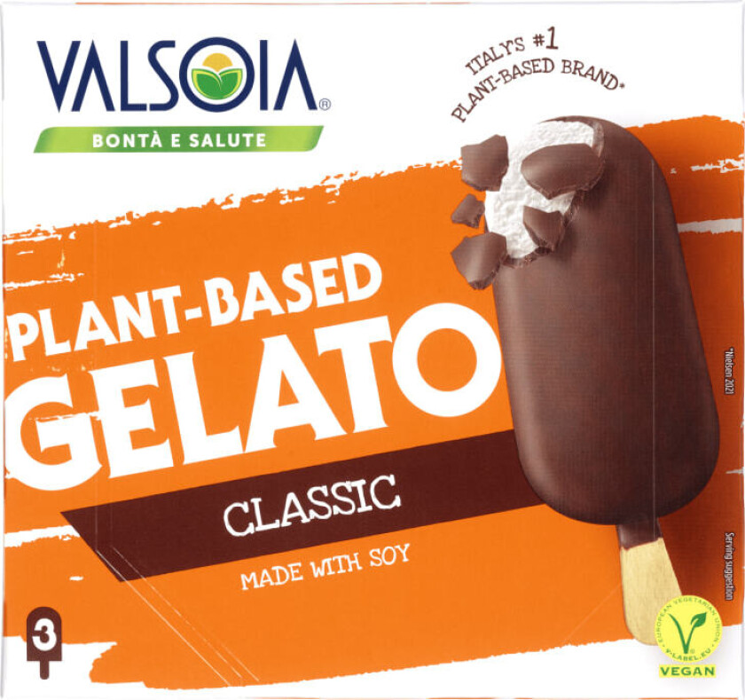 Gelato Soya-Is Pinneis m/Sjoko Melkefri 3stk