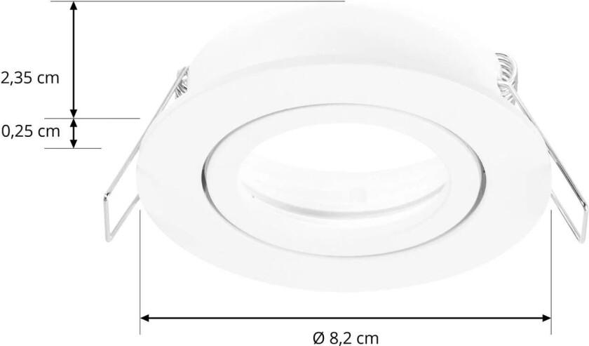 downlight Zyron, hvit, Ø 8,2 cm