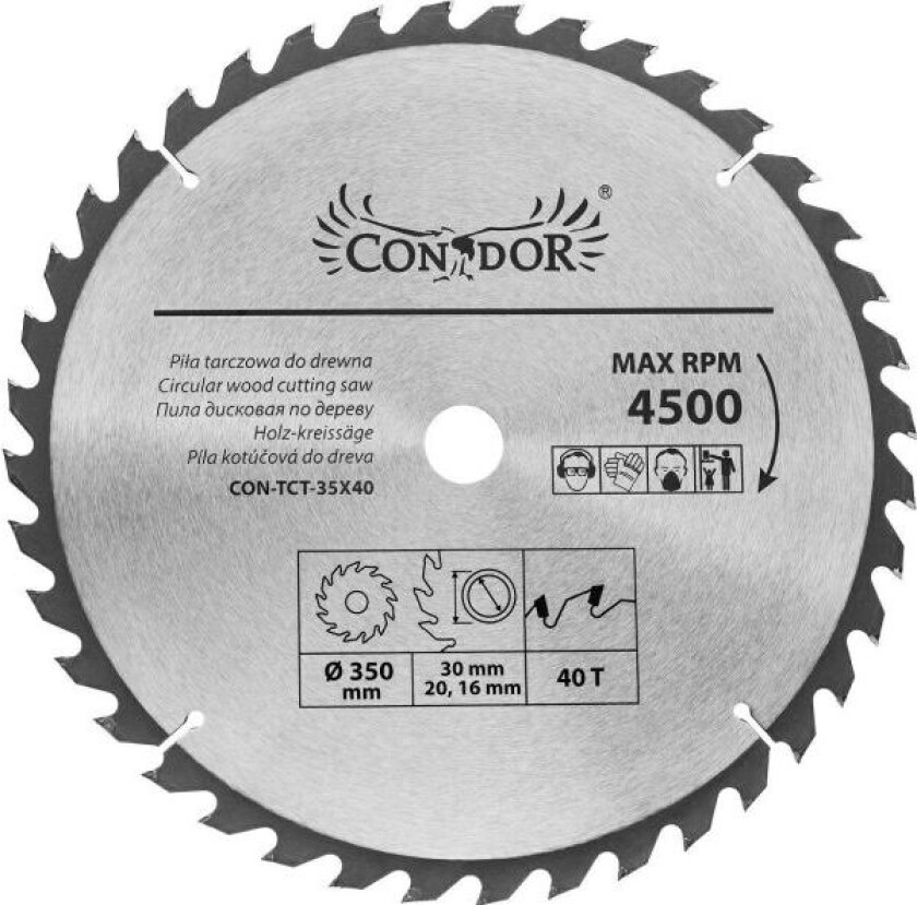 CONDOR-SIRKELSAG WIDIA 350 x 30 x 40-TANN