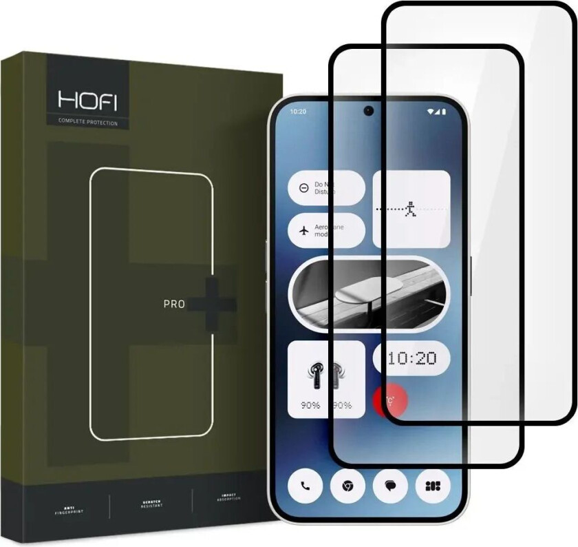 Nothing Phone (2a) Hofi Glass Pro+ Skjermbeskytter - Case Friendly - 2-Pak - Svart Kant