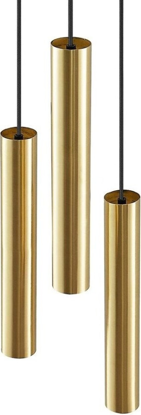 Joffrey hengelampe, 3 lyskilder, messing