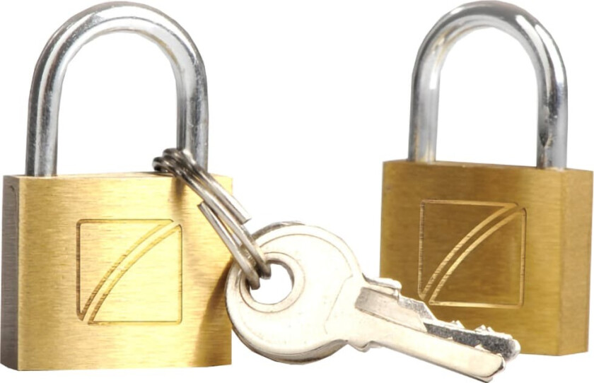 Security hengelås til koffert 20mm 2-pakk (gull)