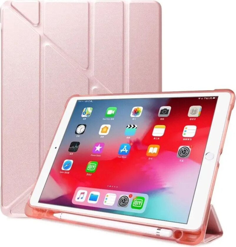 iPad 10.2" (2021 / 2020 / 2019) / iPad Pro 10.5 / iPad Air (2019) Deksel - Fleksibel Origami Deksel - Rose Gold