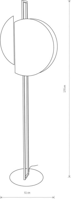 Sunset gulvlampe, mørk brun/gull/sort