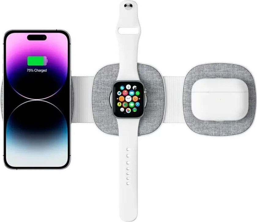 Tech-Protect A32 15W 3-i-1 Trådløs Lader - MagSafe-Kompatibel - Grå