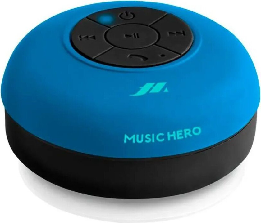 Music Hero Bluetooth-Høyttaler med Sugekopp - Blå