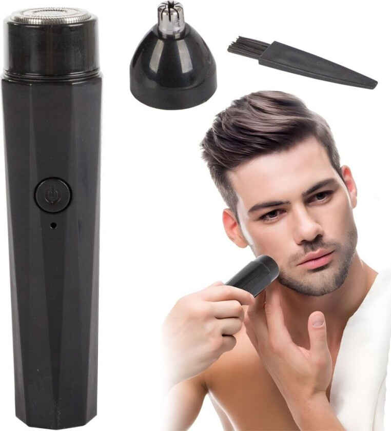 Oppladbar barbermaskin / nesetrimmer - 2in1