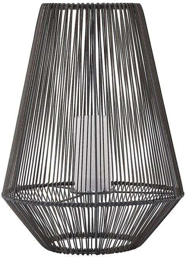 Kaati LED-solcellelykt rottingutseende 37cm