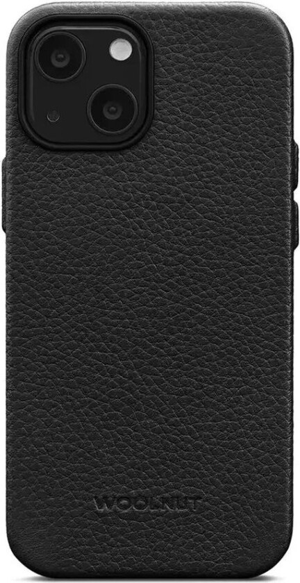 iPhone 13 Mini WOOLNUT Ekte Skinn Deksel - MagSafe Kompatibel - Svart