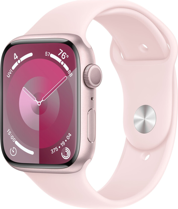 Watch Series 9 GPS 45mm - Pink Aluminium Case with Light Pink Sport Band - S/M