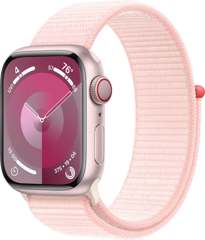 Watch Series 9 GPS + Cellular 41mm - Pink Aluminium Case with Light Pink Sport Loop