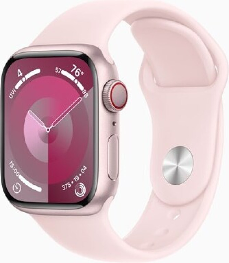 Watch Series 9 GPS + Cellular 41mm - Pink Aluminium Case with Light Pink Sport Band - M/L