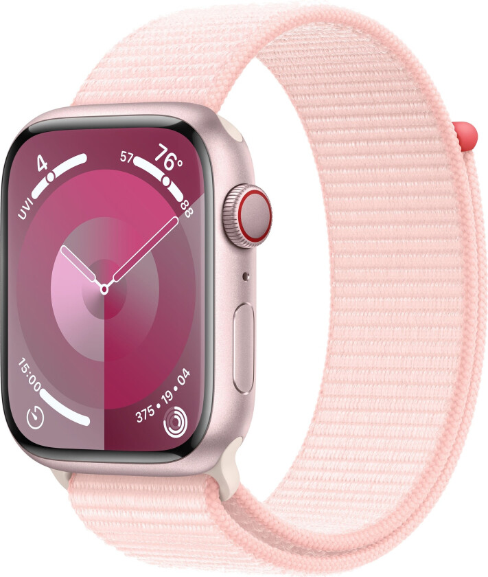 Watch Series 9 GPS + Cellular 45mm - Pink Aluminium Case with Light Pink Sport Loop