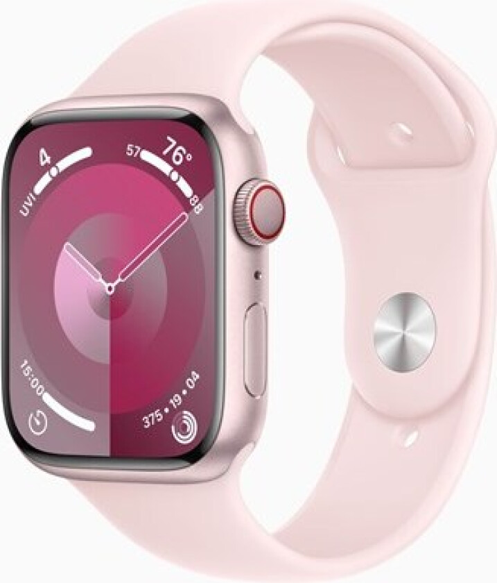 Watch Series 9 GPS + Cellular 45mm - Pink Aluminium Case with Light Pink Sport Band - M/L