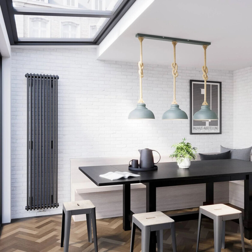 Chaby hengelampe i betongstil, 3 lyskilder