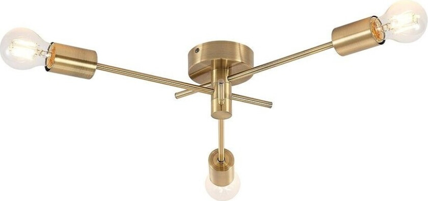 Cerros taklampe, 3 lyskilder, messing