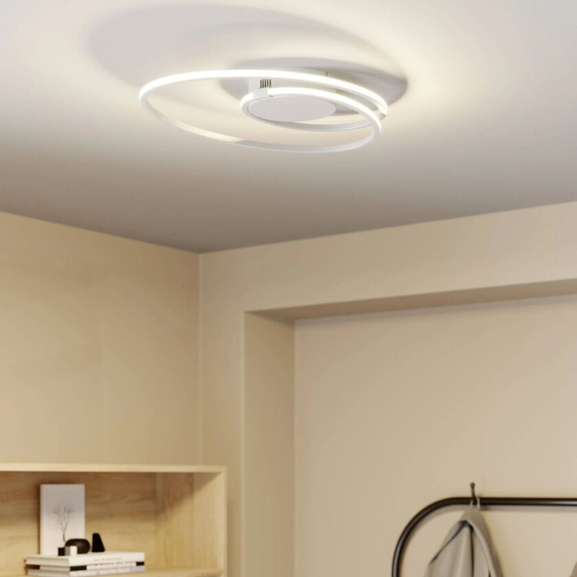Xenias LED-taklampe, hvit, 49 x 30 cm