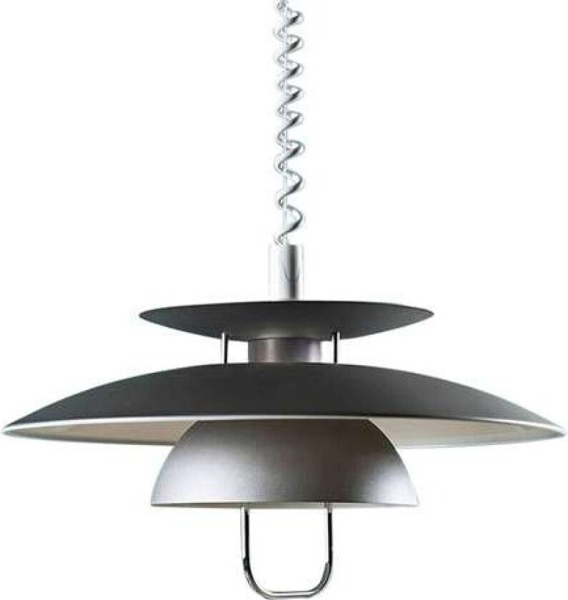 Hengelampe Nadija med E27-LED, grå