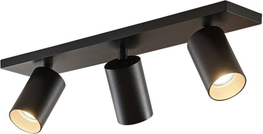 Brinja spot, kantet, svart-gull, 3 lys